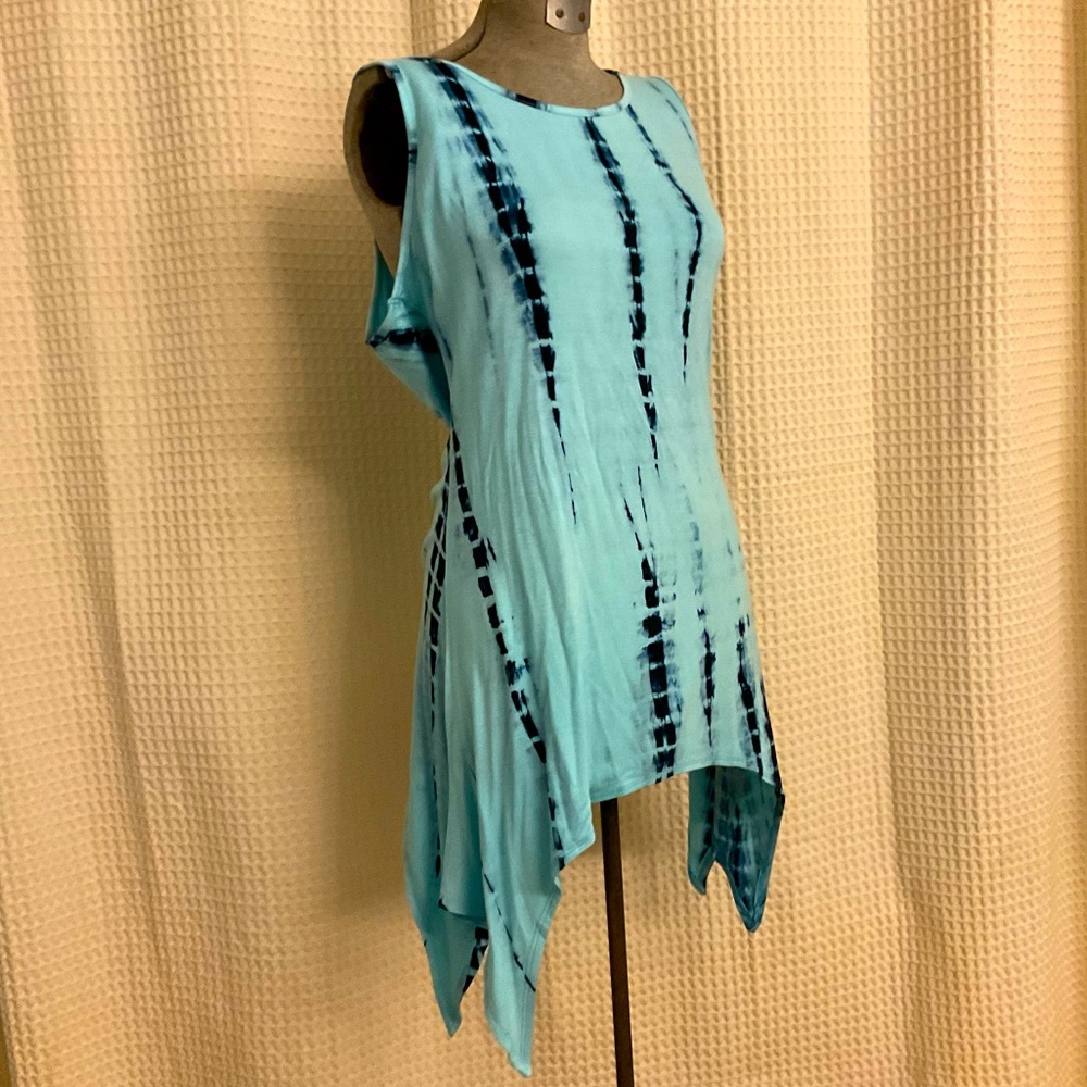 Handkerchief TIE DYE long TANK sleeveless~size L